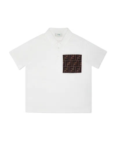 FENDI FENDI KIDS MONOGRAM SHORT-SLEEVED POLO SHIRT