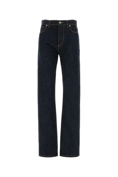 Fendi Contrast-stitch Jeans In Blue