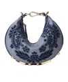 Fendi Coral Bandana Embroidered Denim Mini-bag
