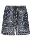 Fendi Bandana Print Swimsuit With Elastic Waistband In Blue