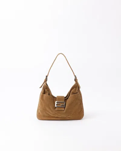 Fendi Corduroy Bag In Brown