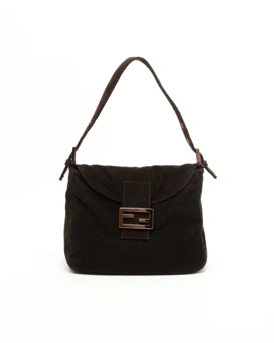Fendi Corduroy Bag In Brown