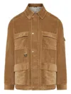 Fendi Corduroy Flap-pocket Shirt Jacket In Brown