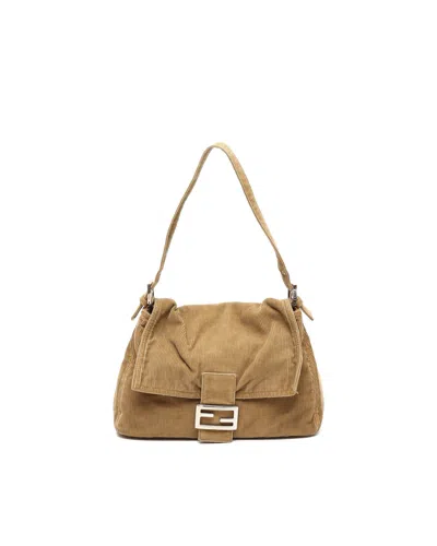 Fendi Corduroy Mamma Bag In Brown