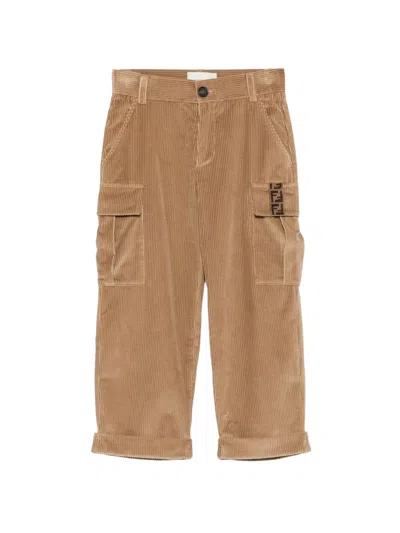 Fendi Corduroy Pants In Neutral