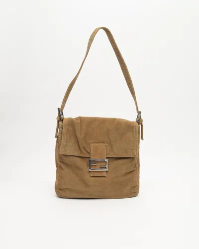 Fendi Corduroy Shoulder Bag