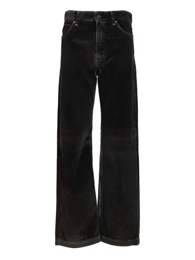 Fendi Corduroy Trousers Jeans Black