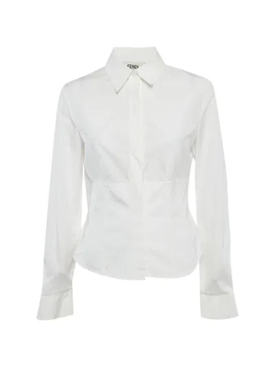 Pre-owned Fendi Corset-style Shirt In White