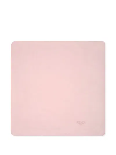 Fendi Cotton Baby Blanket In Pink