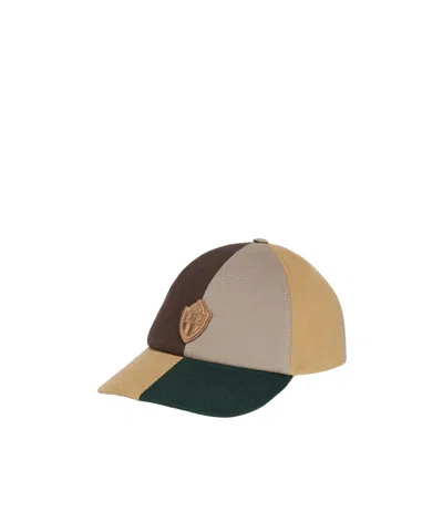 Fendi Cotton Baseball Cap In Nude