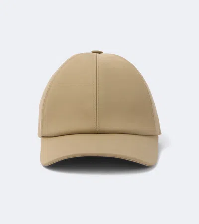 Fendi Cotton Baseball Cap In White