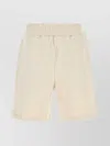 Fendi Cotton Bermuda Shorts With Back Pocket In Neutral