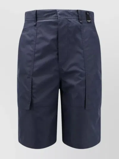 FENDI COTTON BLEND BERMUDA SHORTS FF DETAIL