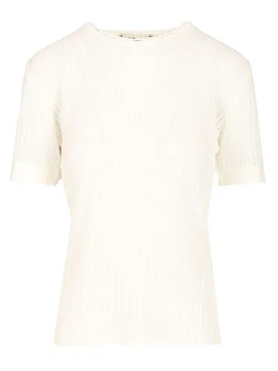 Fendi Cotton Blend Sweater T-shirt White