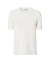 Fendi Cotton Blend T-shirt With All-over Ff Logo In Neutral
