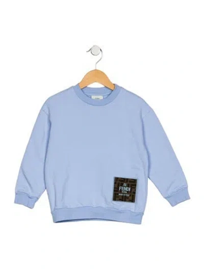 Pre-owned Fendi Babies' Cotton Blue Sweatshirt