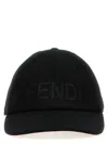 Fendi Baseball Hat With Logo In Brown