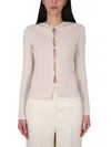 Fendi Women's Sand Cotton Blend Cardigan In Beige