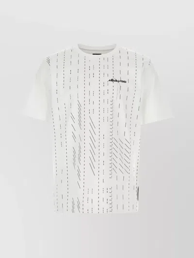 Fendi Embroidered-logo Cotton T-shirt In White