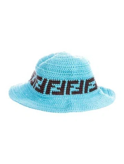 Pre-owned Fendi Cotton Crochet Bucket Hat In Multi
