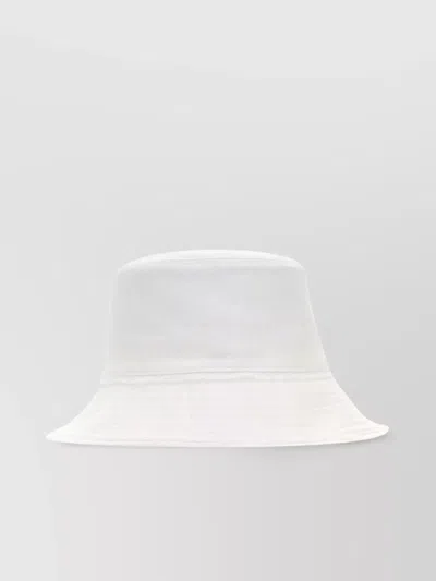Fendi Cotton Denim Bucket Hat In White