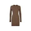 Fendi Ff Monogram Mini Dress In Brown