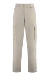 Fendi Logo-patch Wide-leg Trousers In Sand