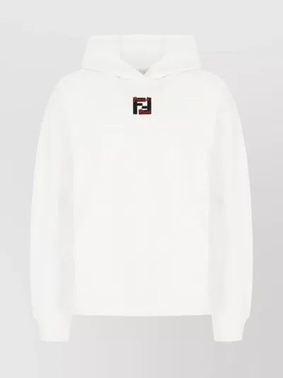 Fendi Cotton Hooded T-shirt With Back Graphic Print