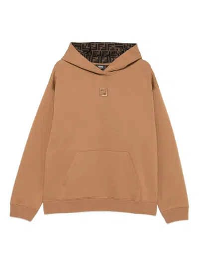 FENDI COTTON HOODIE WITH FF LINING