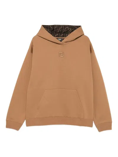 FENDI COTTON HOODIE WITH FF LINING