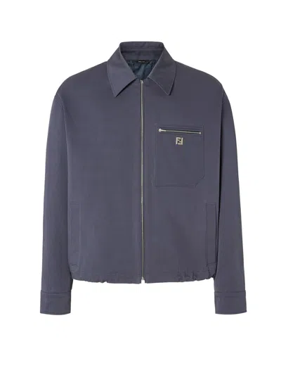 FENDI COTTON JACKET WITH FF DETAIL