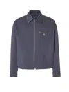 Fendi Men Cotton Jacket With Ff Detail In Blue