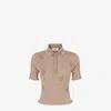 Fendi Cotton Jersey Polo Shirt In Neutral