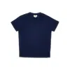 Fendi Cotton Jersey T-shirt With Logo Embroidery Kids In Blue