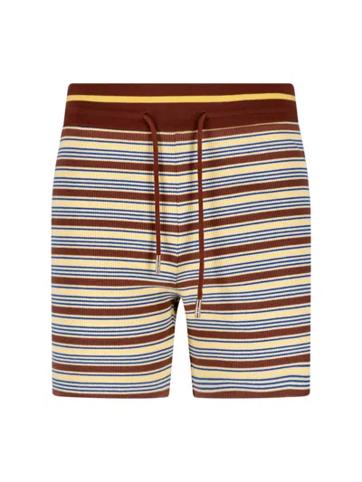 Fendi Cotton Knit Shorts In Multi