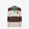 Fendi Cotton Knitted Polo In Brown