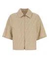 Fendi Beige Cotton Linen Shirts In Neutral