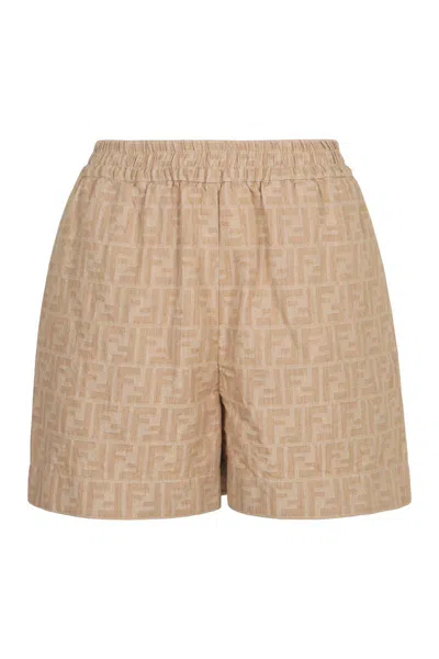 FENDI FENDI COTTON LINEN SHORTS