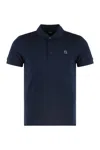 Fendi Cotton-piqué Polo Shirt In Black