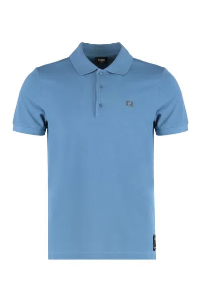 Fendi Cotton-piqué Polo Shirt In Brown