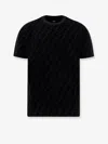 Fendi Cotton T-shirt With All-over Printed Ff Motif