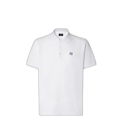 Fendi Cotton Polo In Blue