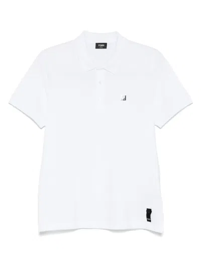 Fendi Cotton Polo Shirt In White