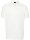 Fendi Cotton Polo Shirt With Ff Pattern In White