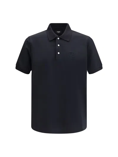 Fendi Men Cotton Polo Sweater In Multi