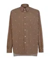 Fendi Cotton Poplin Pequin Shirt In Nude