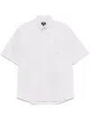 Fendi Crest Oxford Cotton Shirt Clothing In Neutrals