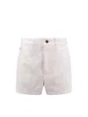 FENDI COTTON SHORTS WITH FF EMBROIDERED LOGO