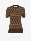 Fendi Cotton Sweater With All-over Ff Motif
