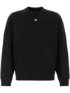 Fendi Crew Neck Cotton Sweatshirt In Black